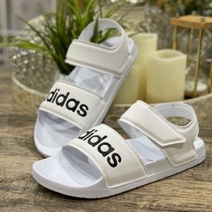 🆕 Adidas Women's Adilette Essential Sandals White